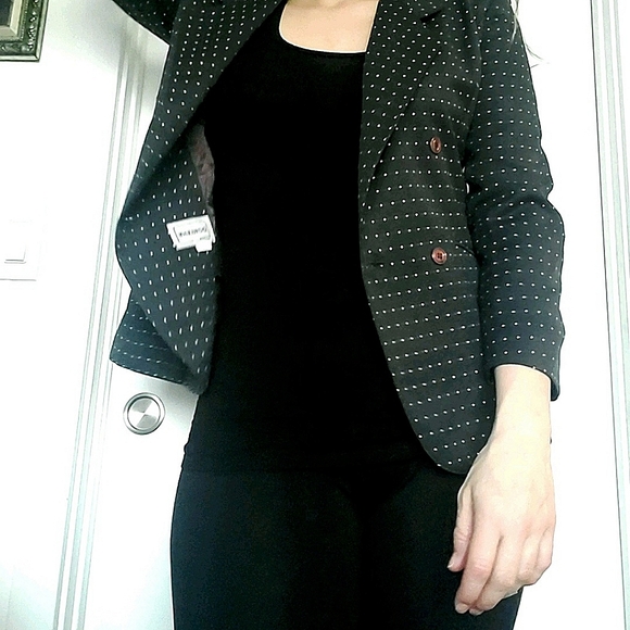 🍭 3 x $25 | DORLENE Vintage Spotted Blazer Jacket sz. Lrg - Picture 2 of 8